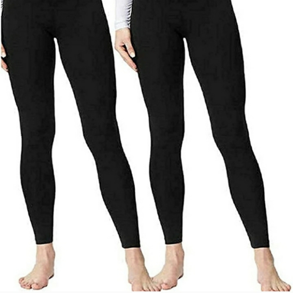 32 Degrees Heat Women's L 2 Pak Black Base Layer Pants NWT Christmas in June! - Picture 3 of 4